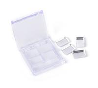 Étui À Fard À Paupières Carré, 4 Palettes, Récipient D'ombre À Paupières, Blush Cosmétique Vide Compact, Base Transparente Et Base Noire