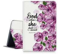Étui à fleurs violettes Bible pour Samsung Galaxy Tab A8 10,5" 2022, résistant aux chocs, en cuir PU, pliable, avec fonction veille/réveil automatique pour Galaxy Tab A8 2022 modèle SM-X200/X205/X207