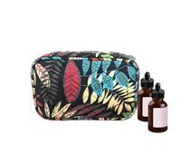 Étui à huile essentielle - Bag de transport de 7,3x3,9x2,2 pouces, organisateur à double fermeture à glissière, stockage de motifs d'impression, accessoire de bureau de voyage, porte-bouteille compact