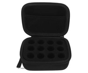 Étui à Insuline 10ml en EVA et Nylon, Noir, Portable | Compartiment EVA Interne, Sections Multigrilles, Nettoyage Facile, Résistance aux Chocs, Ajustement Sûr