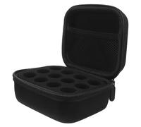 Étui à Insuline 12 Compartiments 10ml en EVA et Nylon Noir | Séparation des Flacons, Doublure Antichoc, Surface Essuyable, Fermeture Sûre, pour Consultations Médicales et Voyage
