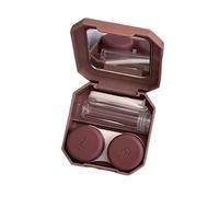 Étui à lentilles avec ventouse pour enlever les yeux, outil de rangement de voyage, outil de retrait sûr des lentilles de contact portable, Couleur caramel.