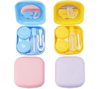 Étui À Lentilles De Contact 4 Pièces, Conteneur De Rangement, Mini Kit De Rangement Pour Lentilles De Contact D'extérieur