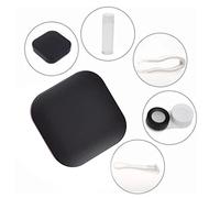 Étui à Lentilles de Contact Portable Anti-Fuite avec Accessoires pour Voyage, Support de Lentilles de Contact de Poche pour Un Rangement et Un Remplacement Propres, Idéal pour Tout (Black)