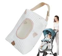 Étui à lingettes de voyage | Support et distributeur de lingettes pour bébé - Récipient à lingettes rechargeable, sac à langer de grande capacité pour les parents, les nouvelles mères