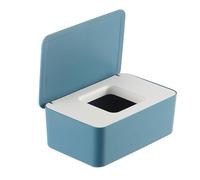 étui à Lingettes Pour Bébé, Distributeur De Lingettes Pour Couches, Récipient à Lingettes Avec Couvercle Design Hermétique(Size:Petite taille,Color:Blue box, white core, blue cover)