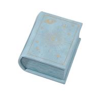 Étui à livre d'histoires antique - Support de rangement pour bijoux pour propositions | Doublure en velours avec fermeture magnétique, boîte à bagues vintage, thème étoilé magique, cadeau de