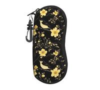 Étui À Lunettes,Chardonnerets Jaunes Américains Noirs Et Jaunes Boîte À Lunettes Portable Mode,Étuis Protection Lunette Pour Voyage Femme Homme 17X8X3.6Cm