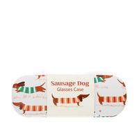 Etui Ã lunettes chien saucisse Rex London Blanc 5,5x15,5x3,5 cm