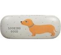 Étui à lunettes Dachshund motif teckel coque dure, env. 16 x 6 x 3,5 cm