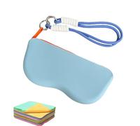 Étui à Lunettes de Soleil avec Dragonne, Coques En Silicone Pour Lunettes Femme, Poche Léger Et Élégant Porte-Lunettes Antrayures Pour Voyage Plage Hommes Adolescents Extérieur Courses Voiture