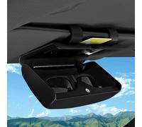 Étui à lunettes de soleil de voiture, support de lunettes de soleil portable pour intérieur de voiture, boîte de rangement en ABS avec installation facile, convient à la plupart des voitures et SUV