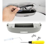 Étui à Lunettes de Soleil Multifonction en ABS pour Cupra Formentor 2020-2023 boîte de Rangement pour Lunettes de Vue Pare-Soleil intégré Accessoires intérieurs (Normal/C/Gris)