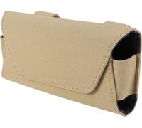 Étui À Lunettes De Soleil Pour Voiture Avec Pare-Soleil Magnétique Universel Porte-Lunettes Pour Voiture Suède Beige 16.5x8.2cm 1 Pc