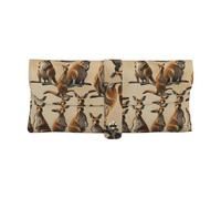 Étui à lunettes de soleil universel pour femme avec imprimé zoo kangourou, 6,7 x 8,9 cm