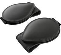 Étui À Lunettes De Voiture,Noir 2pcs Porte-Lunettes De Voiture Fermeture Magnétique En Cuir Pu, Support De Lunettes De Soleil De Visière Voiture Universel, Clip Cintre De Lunettes Pour Voiture