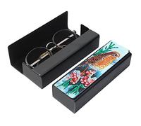 Étui à Lunettes en Cuir DIY Diamond Painting, Peinture Au Diamant Strass Boîte De Stockage Lunettes avec Fermeture Magnétique Kit de Peinture Diamant Broderie Accessoires pour DIY Cadeau