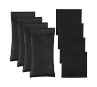 Étui À Lunettes En Cuir Pu 4 Pièces, Chiffon À Lunettes 4 Pièces, Étui À Lunettes Portable, Étui À Lunettes Imperméable Et Résistant Aux Rayures, Étui À Lunettes Avec Boucle Magnétique