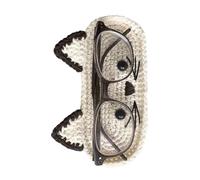 Étui à lunettes en forme d'animal de dessin animé - Crochet tricoté doux - Plateau de rangement pour lunettes de chevet - Décoration de table - Présentoir à lunettes tricoté