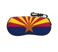 Étui à lunettes imprimé léopard tigre orange - Pochette de protection à fermeture éclair, sac portable pour lunettes de soleil, portefeuille de voyage, Drapeau Arizona, taille unique