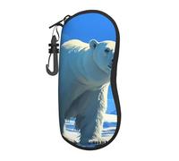 Étui à lunettes imprimé ours polaires qui se prélassent au soleil - Coque souple ultra légère - Organisateur de lunettes pour homme et femme