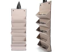 Étui à Lunettes Pliable à 5 Emplacements, étui de Rangement pour Lunettes de Soleil de Voyage Multiples, Collecteur de Lunettes de Soleil Portable en PU, Présentoir à Lunettes Suspendu, Boîte de Range