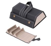 Etui a Lunettes pour Voyage - Rangements pour 3 Paires - Revetement doux anti-griffure et rayures - Poignée de Transport - Noir