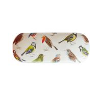 Étui à lunettes Sass & Belle Vintage Birds avec chiffon de nettoyage Coque dure env. 16x6x3,5 cm