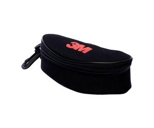 Étui à lunettes souple 3M avec fermeture éclair, ainsi que compartiment à ressort et passant pour ceinture, noir Étui5 x1 morceau