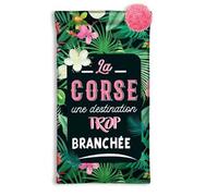 Etui à lunettes souple 'Corsica' vert (La Corse une destination trop branchée !) - 18x10 cm [R2314]