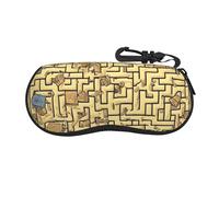 Étui à lunettes Treasure Labyrinthe, étui souple portable et étui à lunettes de soleil avec fermeture éclair, convient pour les hommes et les femmes.