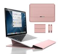 Étui à main pour Macbook Air Pro 13 M1, pochette pour ordinateur portable , sacoche pour Huawei Acer Asus Business - For 15 pouces - Or rose avec stand Rose