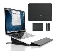 Étui à main pour Macbook Air Pro 13 M1, pochette pour ordinateur portable , sacoche pour Huawei Acer Asus Business - For 15 pouces - Noir avec stand Noir