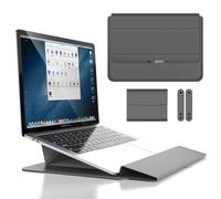 Étui à main pour Macbook Air Pro 13 M1, pochette pour ordinateur portable , sacoche pour Huawei Acer Asus Business - For 11 pouces - Gris avec stand Gris