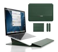 Étui à main pour Macbook Air Pro 13 M1, pochette pour ordinateur portable , sacoche pour Huawei Acer Asus Business - For 13 pouces - Vert avec stand Vert