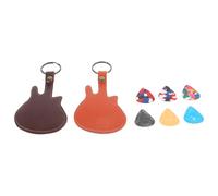 Étui à Médiators Pu Classique et Simple avec Porte-clés pour Guitaristes