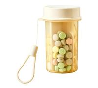Étui à médicaments portable - Étanche à l'humidité, type bouteille triée, pilulier à 4 compartiments pour le voyage, récipient portable avec sangle | Idéal pour sortir, voyager, se rendre au travail,