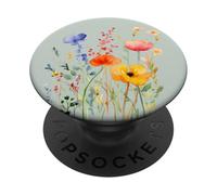 Étui à motif floral bouquet de fleurs mélangées PopSockets PopGrip Adhésif