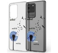 Etui à motif NALIA pour Samsung Galaxy S20 Ultra, étui de protection en silicone pour téléphone portable Dandelion bleu