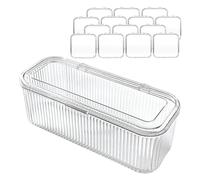 Étui à ongles - 7,5 pouces Organisateur en acrylique pour cils de bijoux, diviseurs de 15 pièces fixés pour les femmes adolescentes, rangement de manucure pour chambre de salle de bain, matériau trans