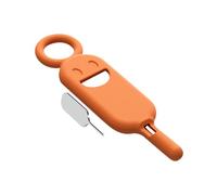 Étui à outils en silicone avec pince à épingles, 2 en 1 anti-perte avec aiguille en acier inoxydable, étui porte-clés portable pour smartphone, tablette et retrait de fente de mémoire