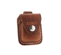 etui à passant cuir marron pour briquet zippo