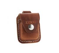 etui à passant cuir noir pour briquet zippo