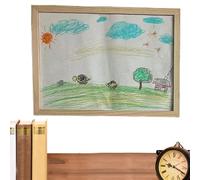 Étui À Photos Rotatif en Bois Naturel - Organiseur De Galerie Rotative 3D, Exposition De Dessins Créatifs pour | Conteneur Souvenir Robuste, Accessoire De Chambre d'enfant, Cadeau De Projets S