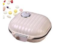 Étui à pilule - 7 pilules de voyage pour compartiment, léger | PILL BOX MINI Compact Organizer, support pour distributeur de médicaments pour huile de poisson et suppléments, conteneur vit