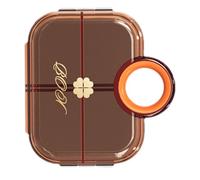 Étui à pilule portable, boîte de pilule de voyage, 6 compartiments Pill Container, Conteneur de médicaments compacts, stockage de complément pour les amis de la famille