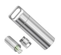 Étui à pilules - Porte-clés Fob | Récipient quotidien étanche, petit porte-médicaments en aluminium avec joint torique pour poche de sac à main de voyage, organisateur d'aspirine d'urgence portable, a