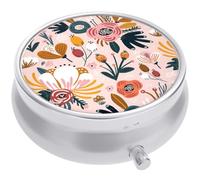 Étui à pilules pour sac à main, motif de fleurs mignon, preuve, mini.. | Conception résistante, convient aux suppléments quotidiens, idéal pour un sac à main ou une poche