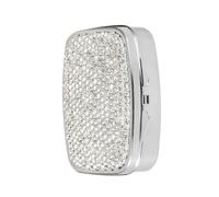 Étui à pilules scintillantes avec 2 compartiments Crystal Diamonds Étui à pilules Petit médecin pour les voyages et le portefeuille