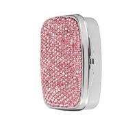 Étui à pilules scintillantes avec 2 compartiments Crystal Diamonds Pilules cas Petit médecin pour les voyages et le portefeuille